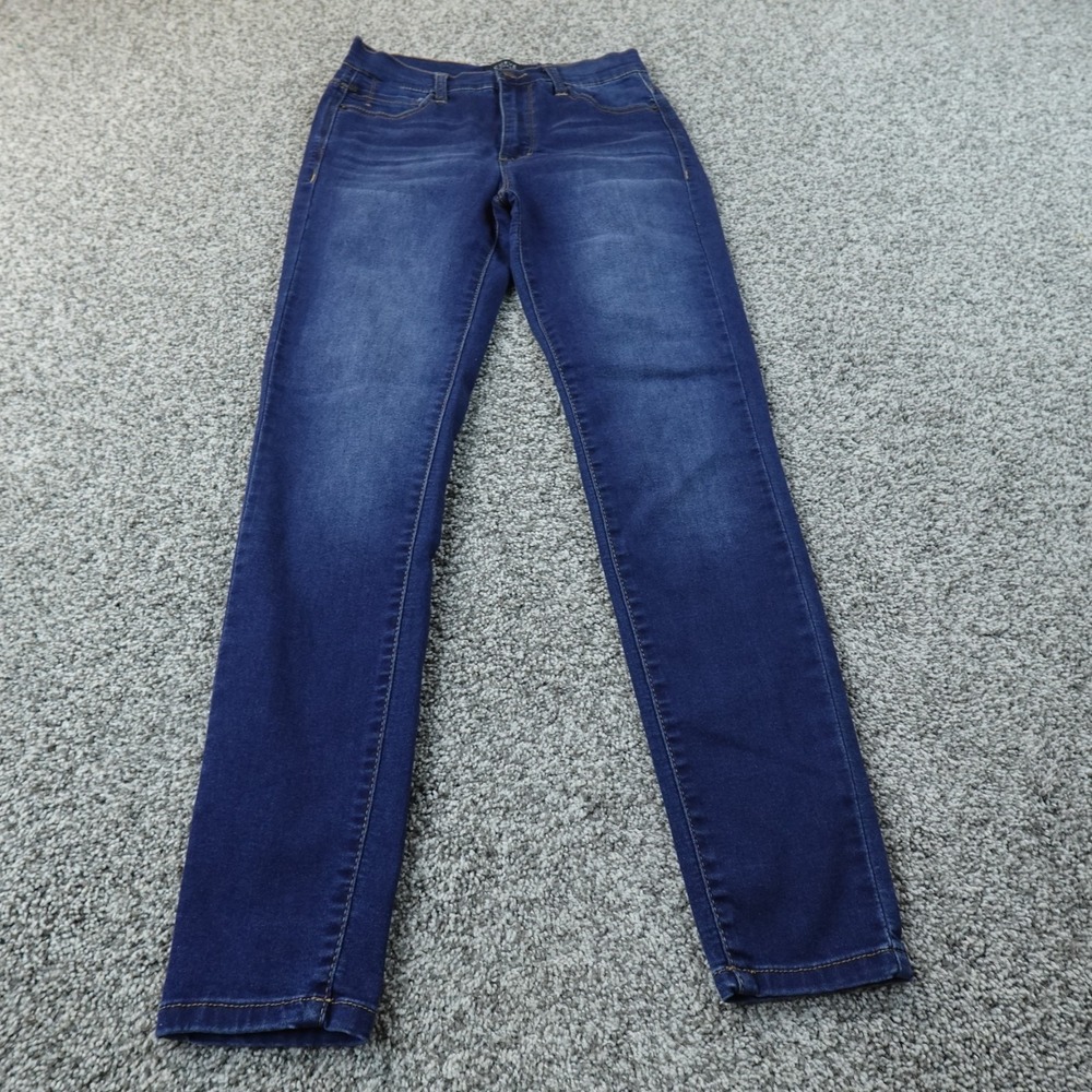 Curve Appeal Jeans Womens 2 Dark Blue Denim Pants‎ High Rise Skinny Stretch Flex